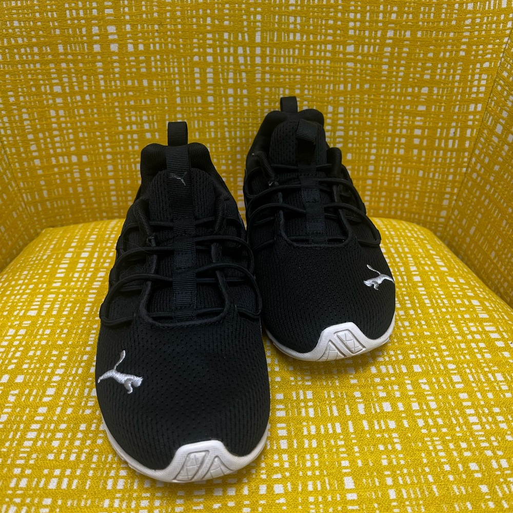 Puma Kids Black and White Sneakers